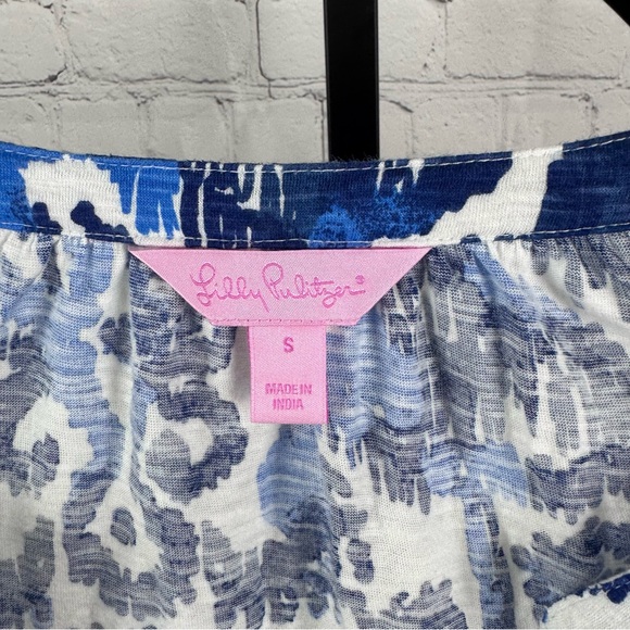 Lilly Pulitzer Women Resort Navy Beach Bathers Meg Top Size Small - Picture 2 of 9